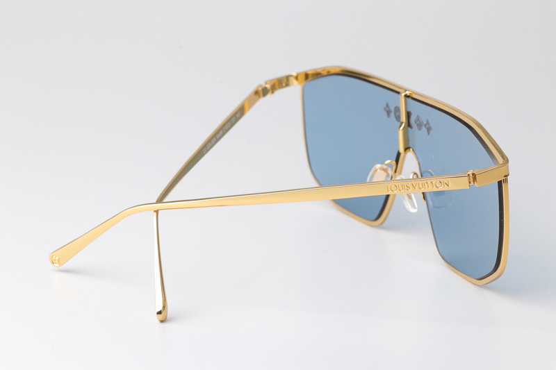 Z1852U Golden Mask Sunglasses Gold Blue