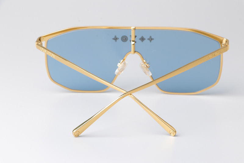 Z1852U Golden Mask Sunglasses Gold Blue