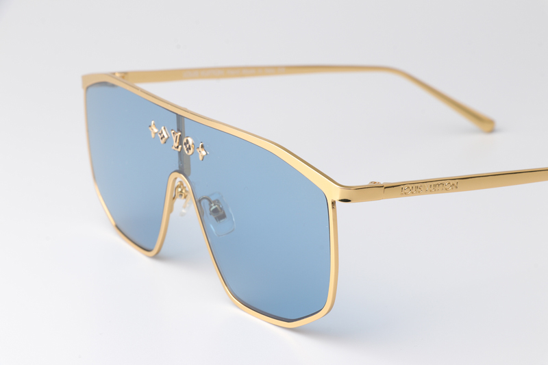 Z1852U Golden Mask Sunglasses Gold Blue