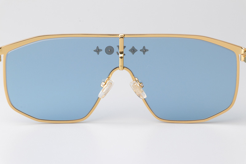 Z1852U Golden Mask Sunglasses Gold Blue