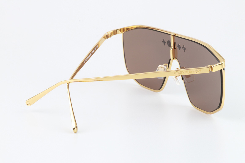 Z1852U Golden Mask Sunglasses Gold Brown