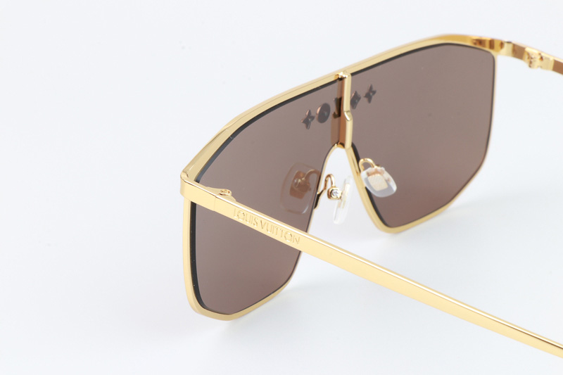 Z1852U Golden Mask Sunglasses Gold Brown