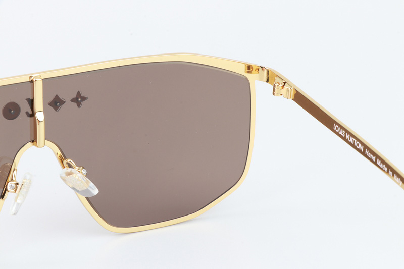 Z1852U Golden Mask Sunglasses Gold Brown