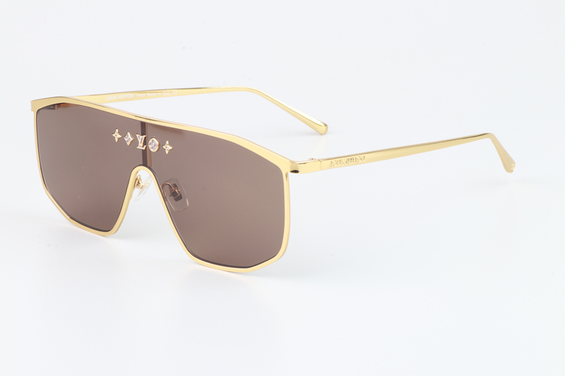 Z1852U Golden Mask Sunglasses Gold Brown