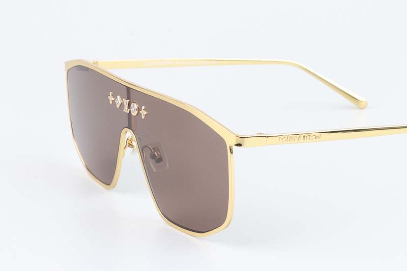 Z1852U Golden Mask Sunglasses Gold Brown