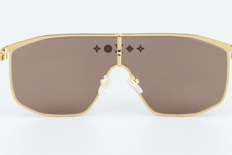 Z1852U Golden Mask Sunglasses Gold Brown