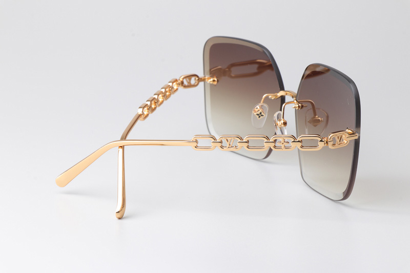 Z1860U Sunglasses Gold Gradient Brown