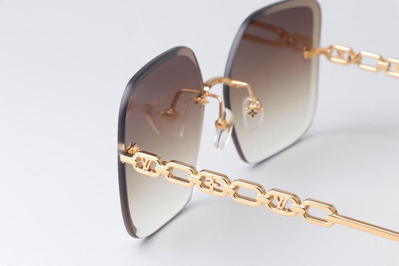 Z1860U Sunglasses Gold Gradient Brown