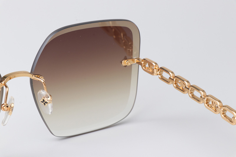 Z1860U Sunglasses Gold Gradient Brown