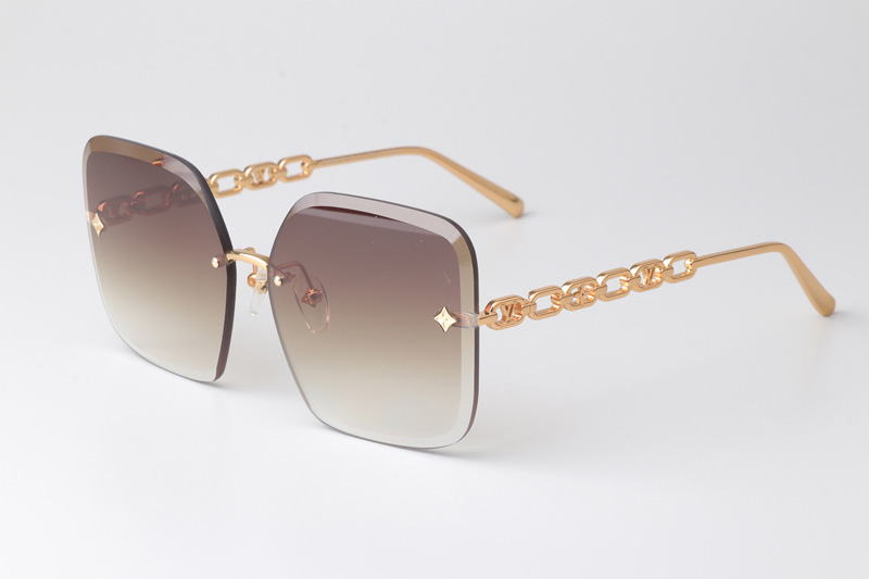 Z1860U Sunglasses Gold Gradient Brown