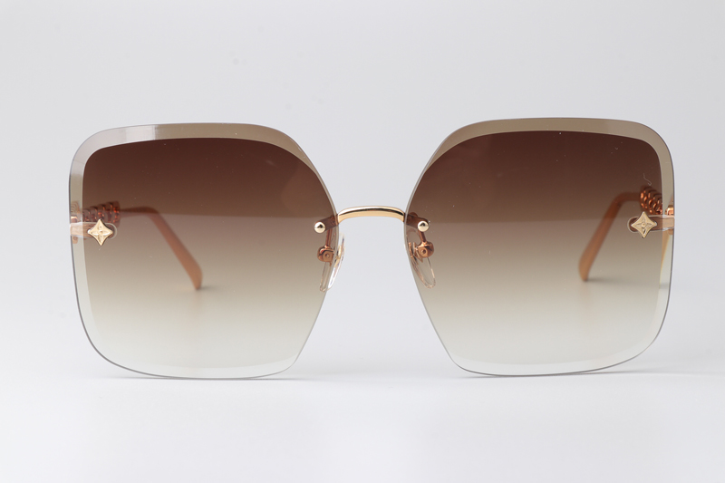 Z1860U Sunglasses Gold Gradient Brown