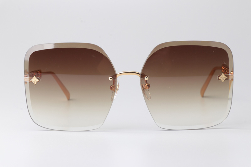 Z1860U Sunglasses Gold Gradient Brown