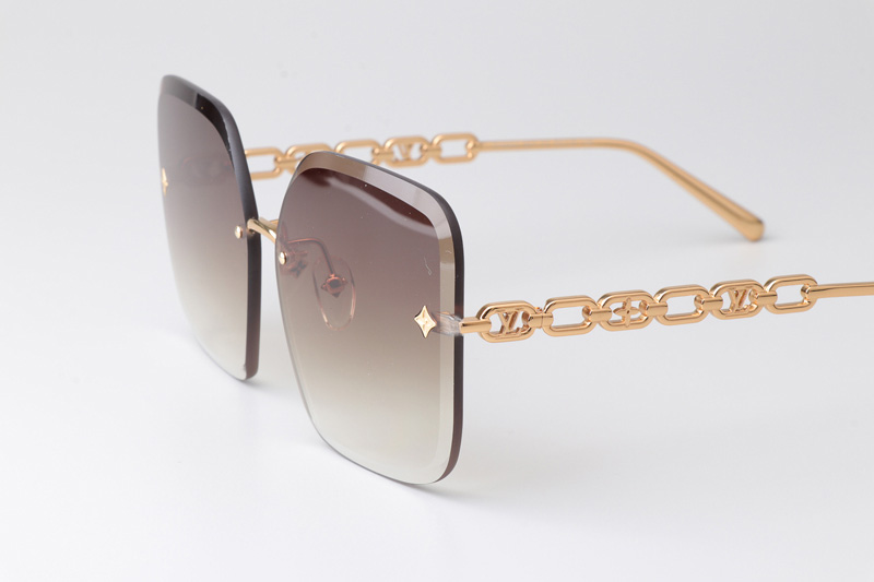 Z1860U Sunglasses Gold Gradient Brown