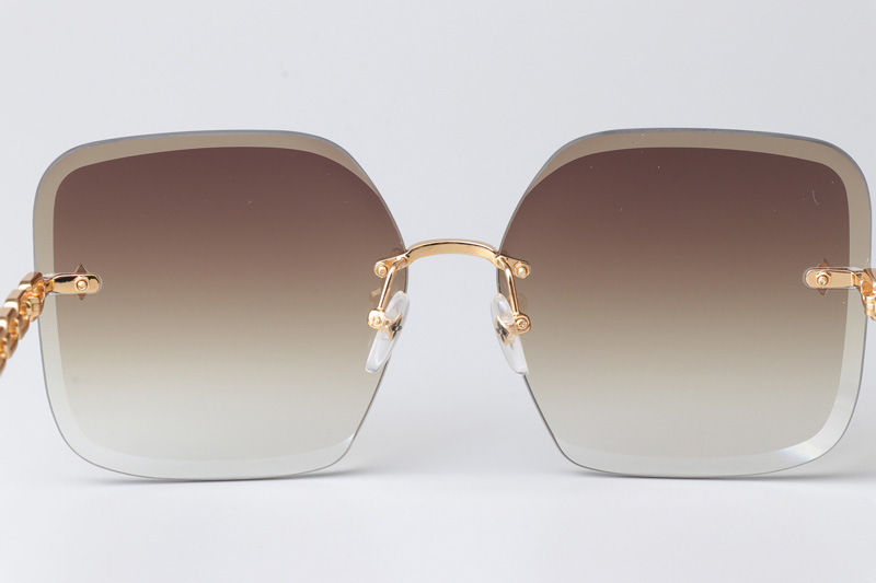 Z1860U Sunglasses Gold Gradient Brown