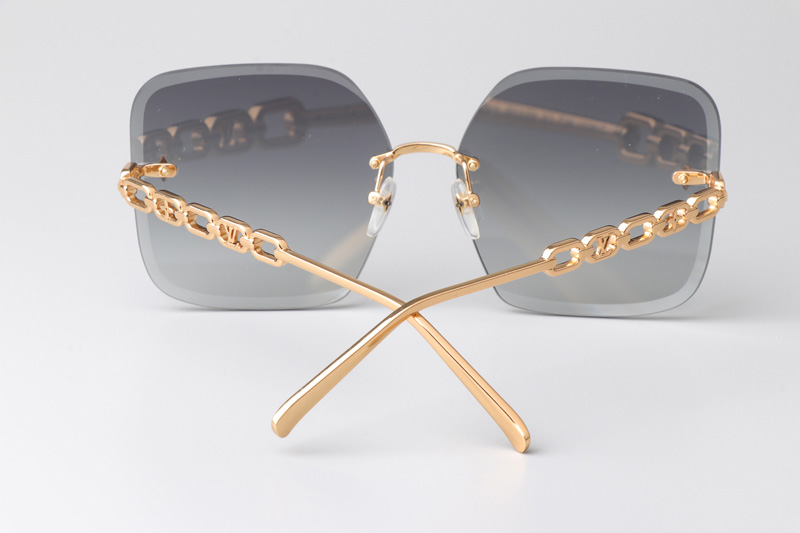 Z1860U Sunglasses Gold Gradient Gray