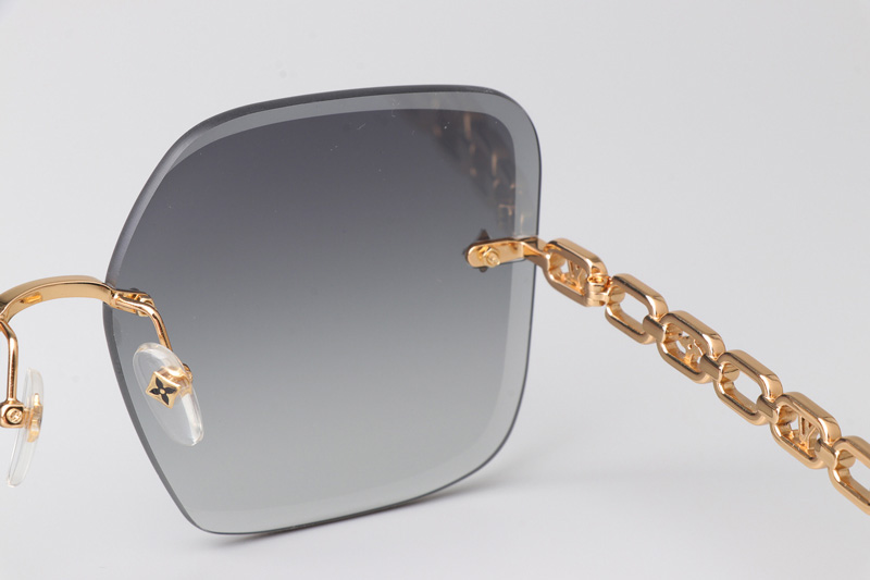 Z1860U Sunglasses Gold Gradient Gray