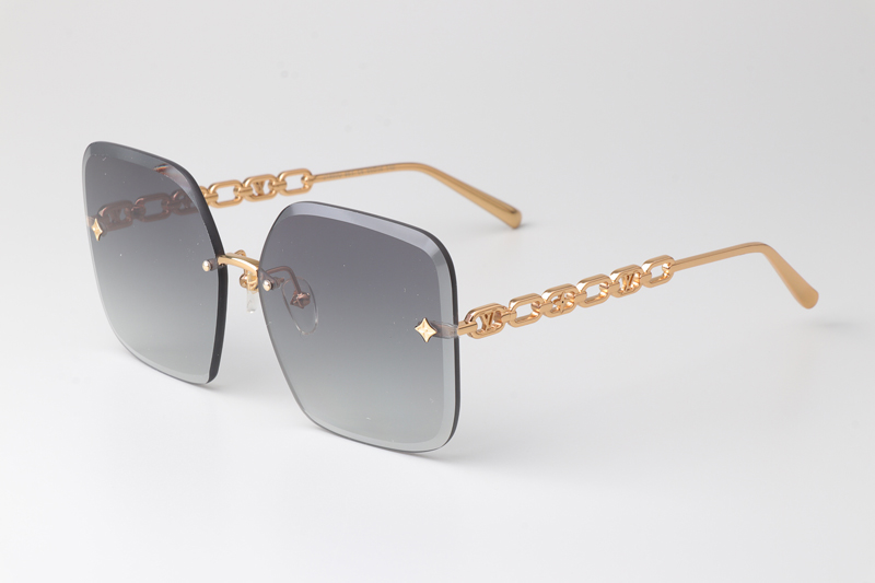 Z1860U Sunglasses Gold Gradient Gray