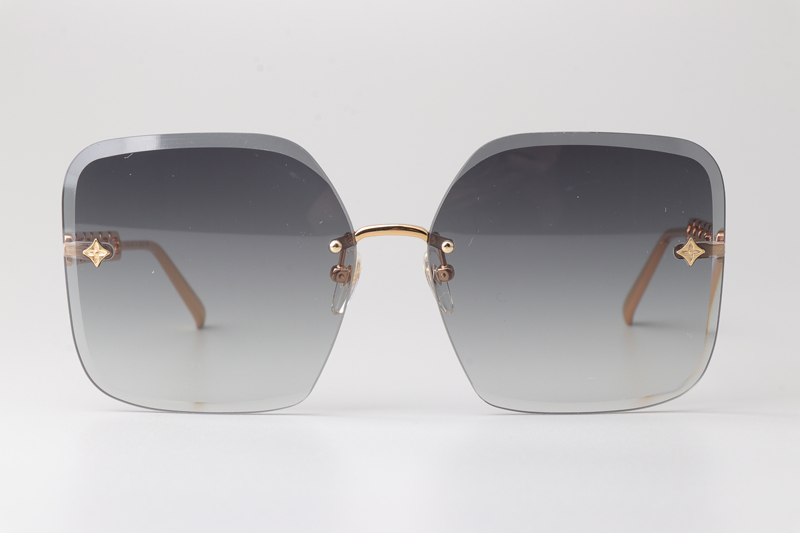 Z1860U Sunglasses Gold Gradient Gray