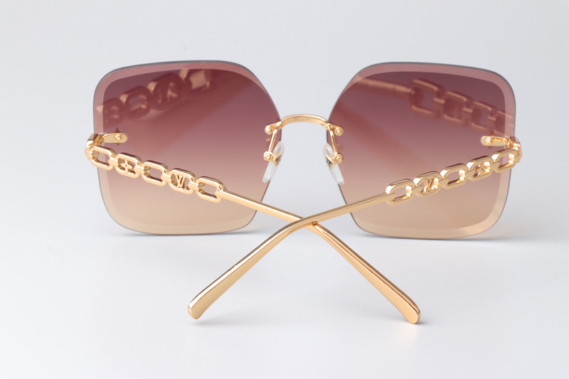 Z1860U Sunglasses Gold Gradient Red