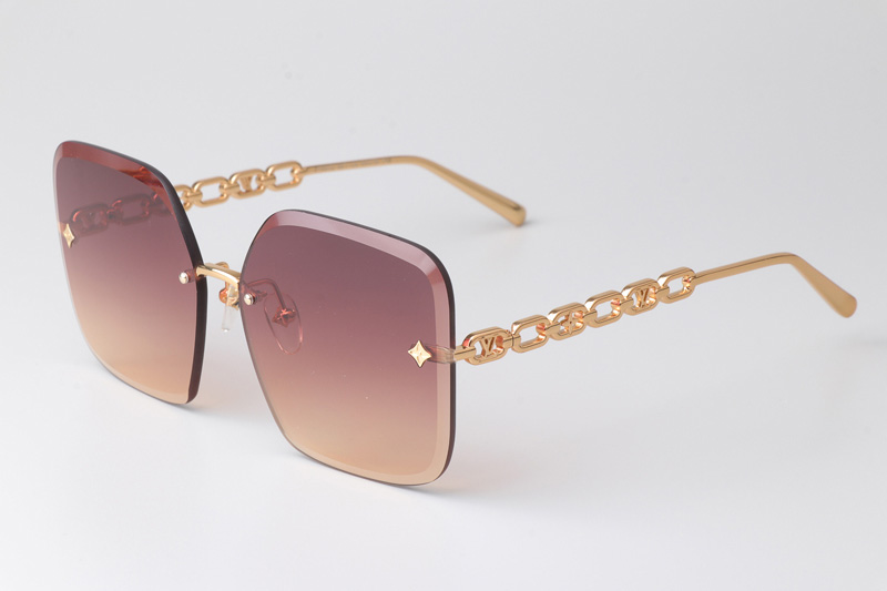 Z1860U Sunglasses Gold Gradient Red