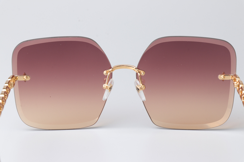 Z1860U Sunglasses Gold Gradient Red