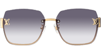 Z1863 Sunglasses Gold Black Gradient Gray