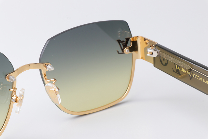 Z1863 Sunglasses Gold Brown Gradient Gray