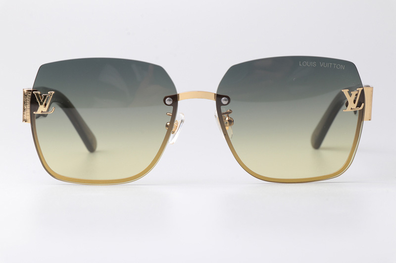 Z1863 Sunglasses Gold Brown Gradient Gray