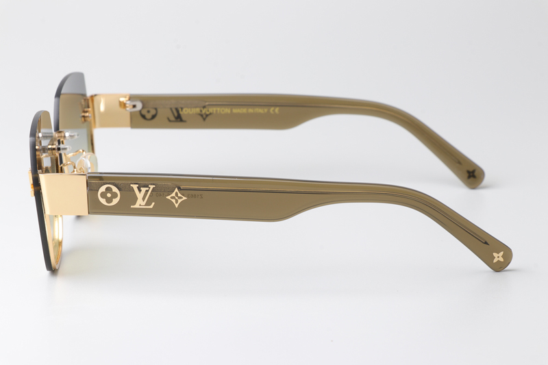 Z1863 Sunglasses Gold Brown Gradient Gray