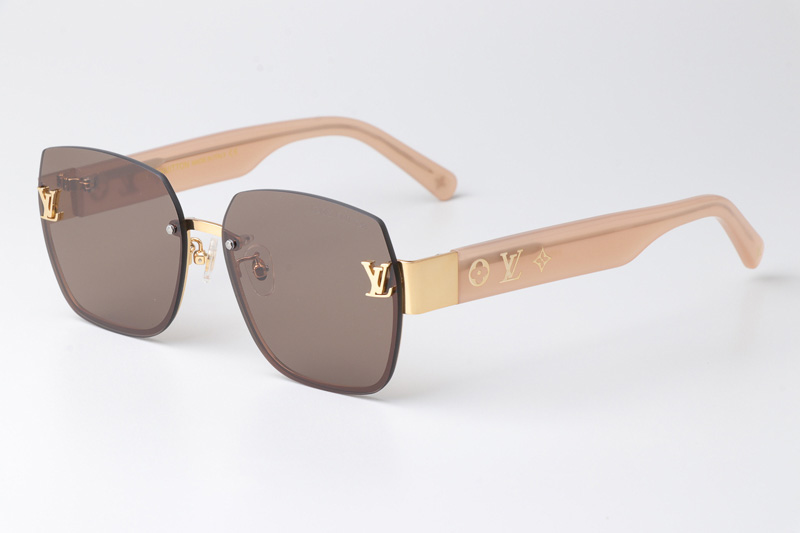 Z1863 Sunglasses Gold Pink Brown