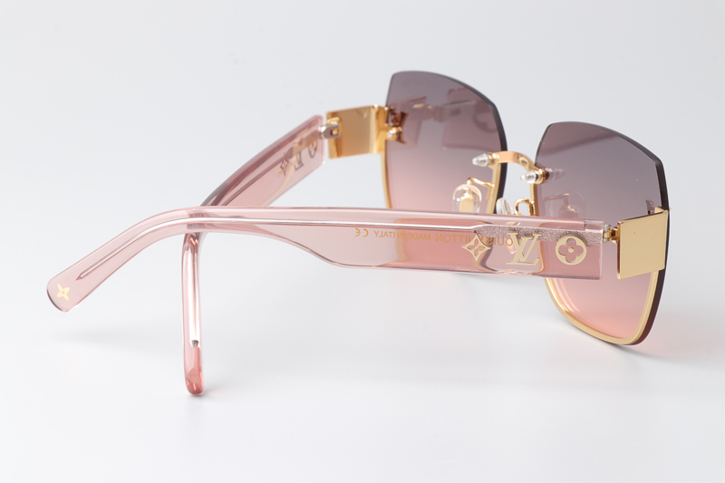 Z1863 Sunglasses Gold Pink Gradient Pink