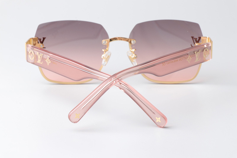 Z1863 Sunglasses Gold Pink Gradient Pink