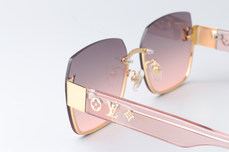 Z1863 Sunglasses Gold Pink Gradient Pink