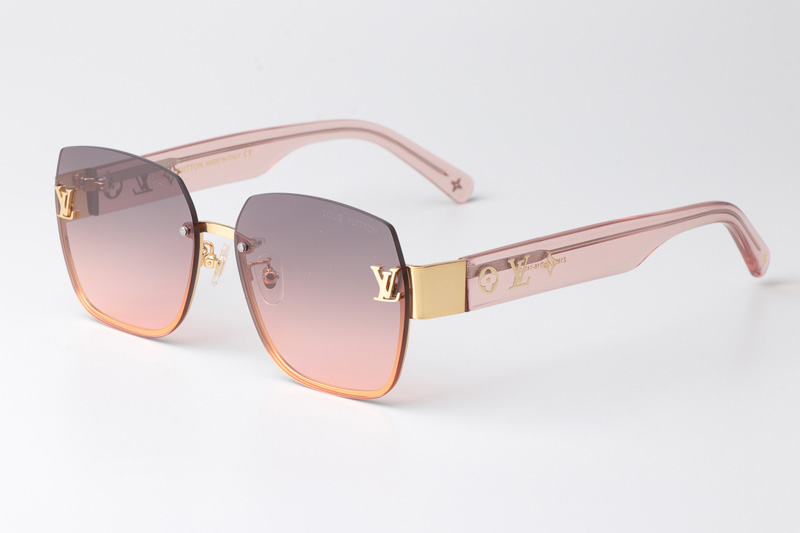 Z1863 Sunglasses Gold Pink Gradient Pink