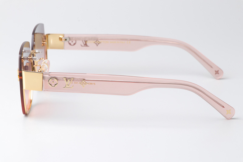 Z1863 Sunglasses Gold Pink Gradient Pink