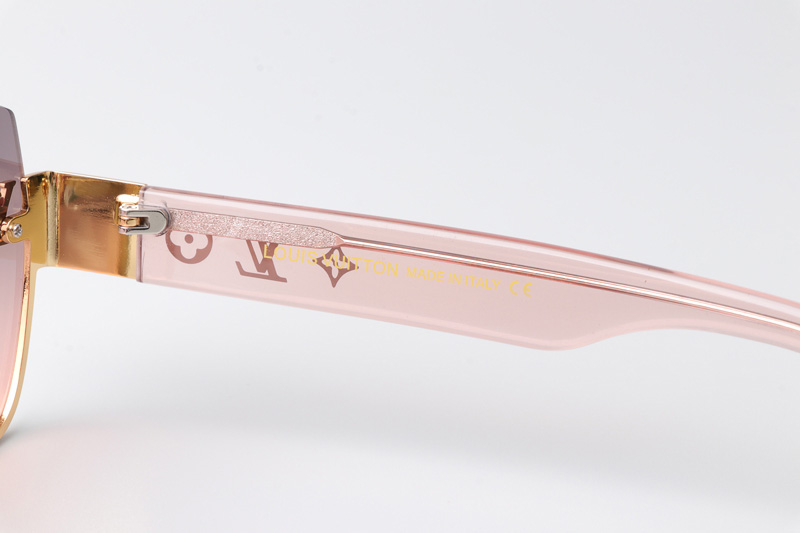 Z1863 Sunglasses Gold Pink Gradient Pink