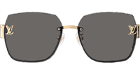Z1863 Sunglasses Gold White Gray