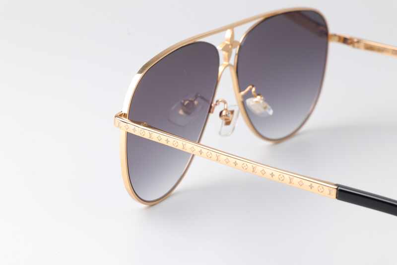 Z1869U Sunglasses Gold Gradient Gray