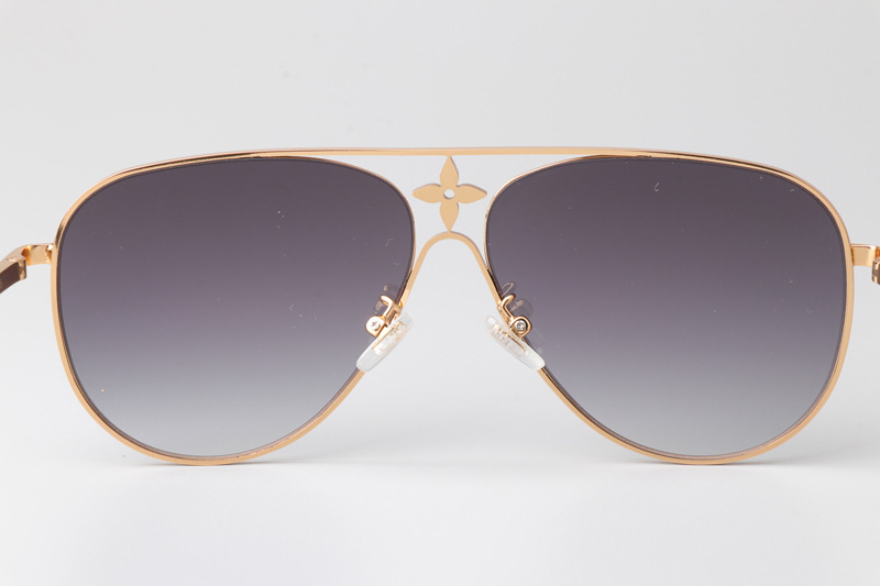 Z1869U Sunglasses Gold Gradient Gray