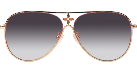Z1869U Sunglasses Gold Gradient Gray Logo