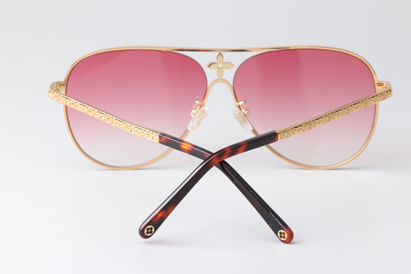 Z1869U Sunglasses Gold Gradient Pink