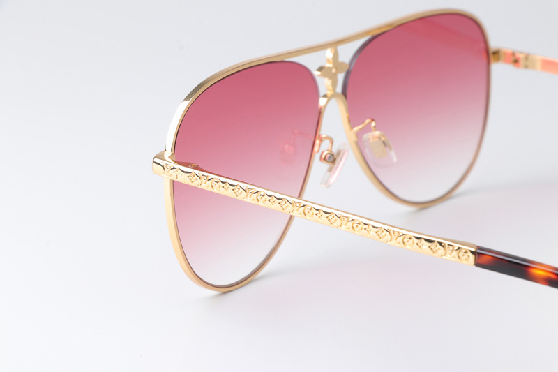 Z1869U Sunglasses Gold Gradient Pink