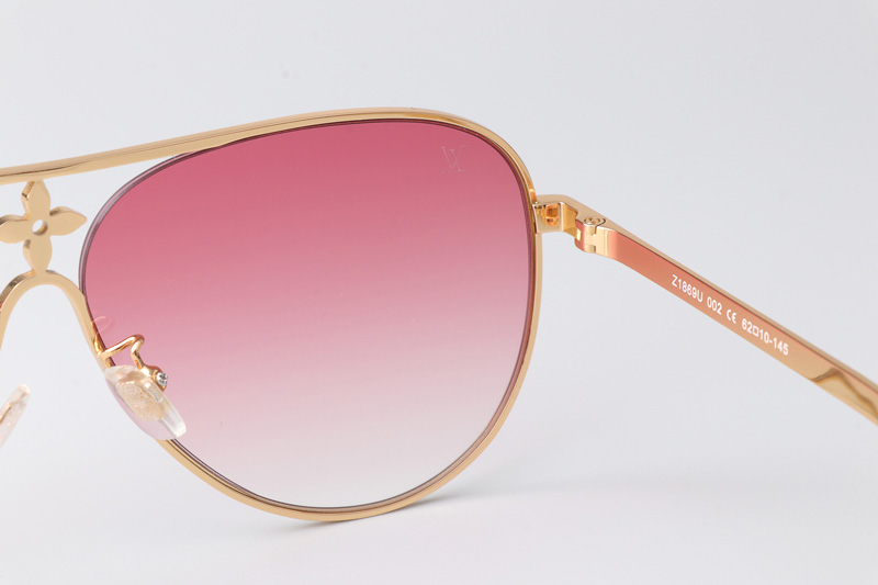 Z1869U Sunglasses Gold Gradient Pink