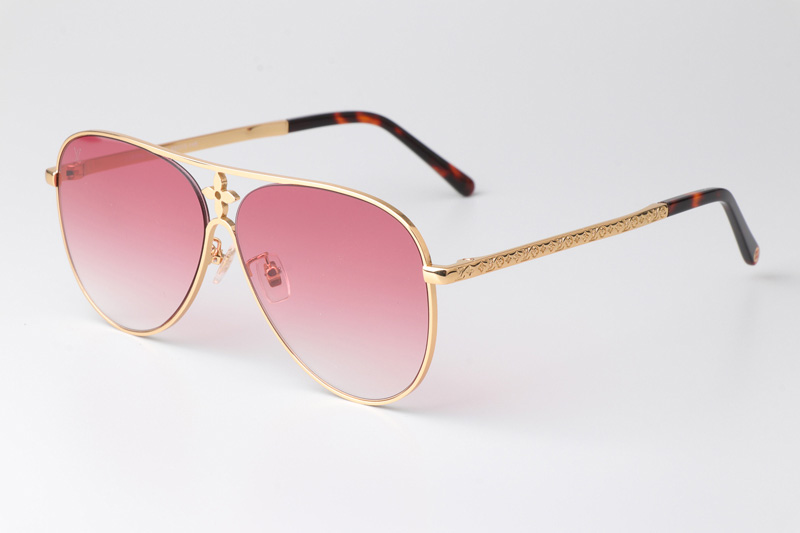 Z1869U Sunglasses Gold Gradient Pink