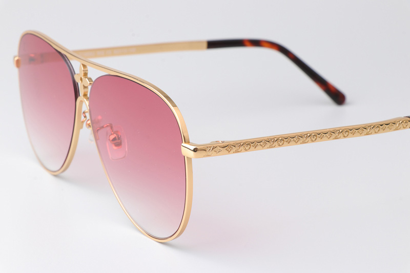 Z1869U Sunglasses Gold Gradient Pink