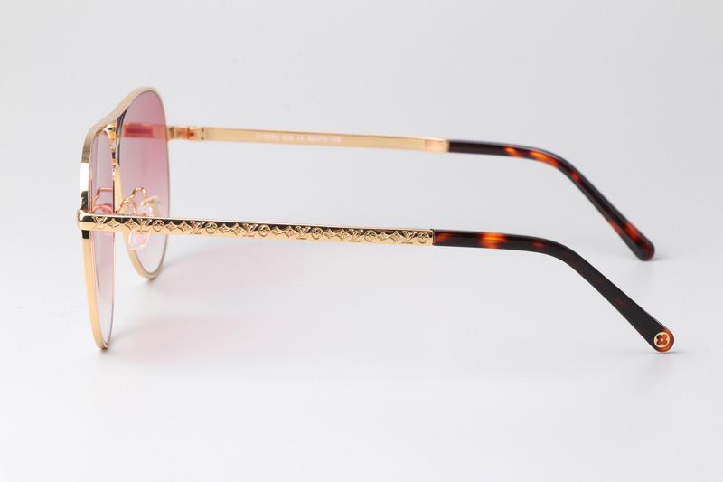 Z1869U Sunglasses Gold Gradient Pink