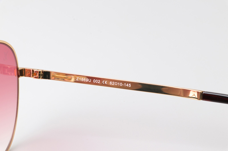 Z1869U Sunglasses Gold Gradient Pink