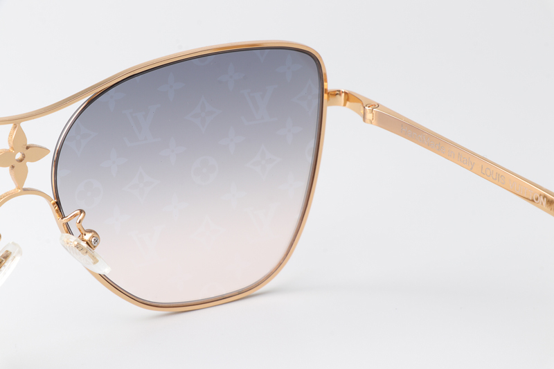 Z1871U Sunglasses Gold Gradient Blue Logo