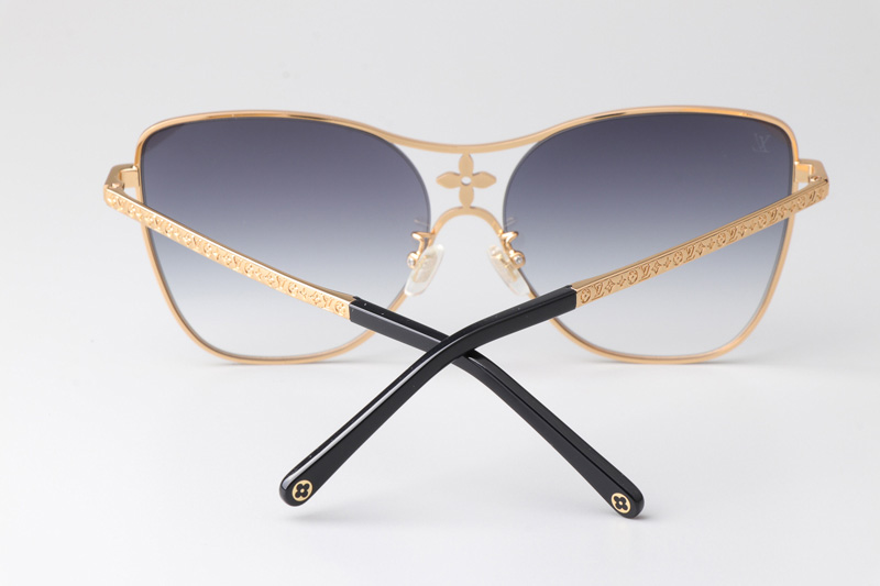 Z1871U Sunglasses Gold Gradient Gray