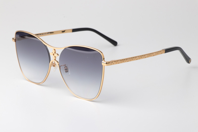 Z1871U Sunglasses Gold Gradient Gray